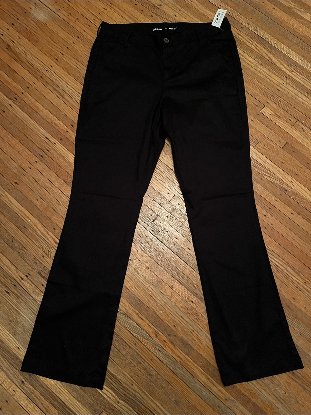 Old Navy black cotton boot cut pant size 10